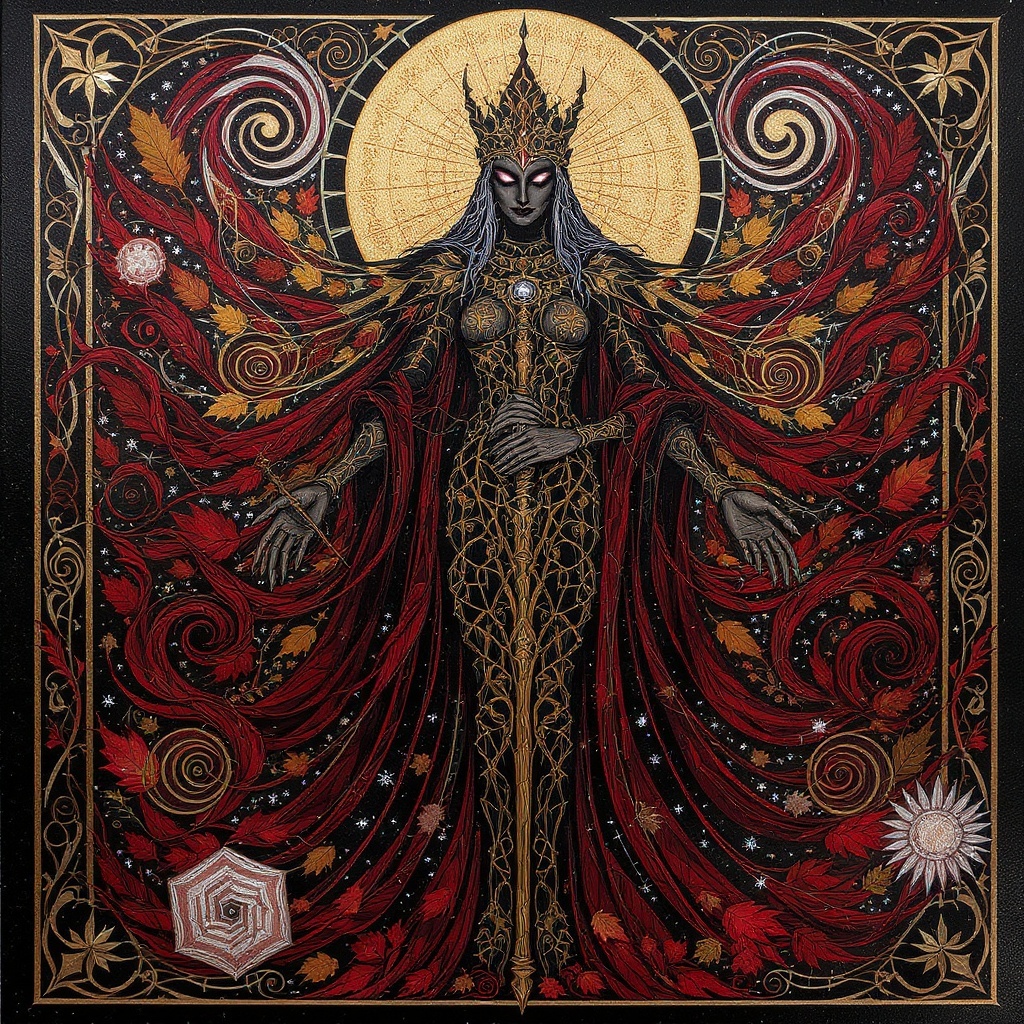Crone / Underworld Queen (Morrigan, Persephone) illustration