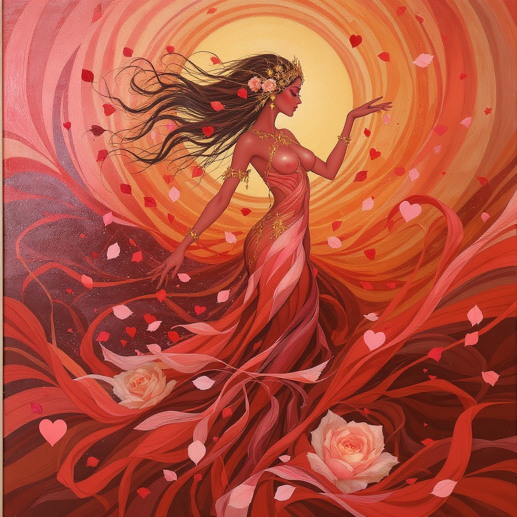 Sacred Lover / Love Goddess (Aphrodite, Hathor, Oshun) illustration