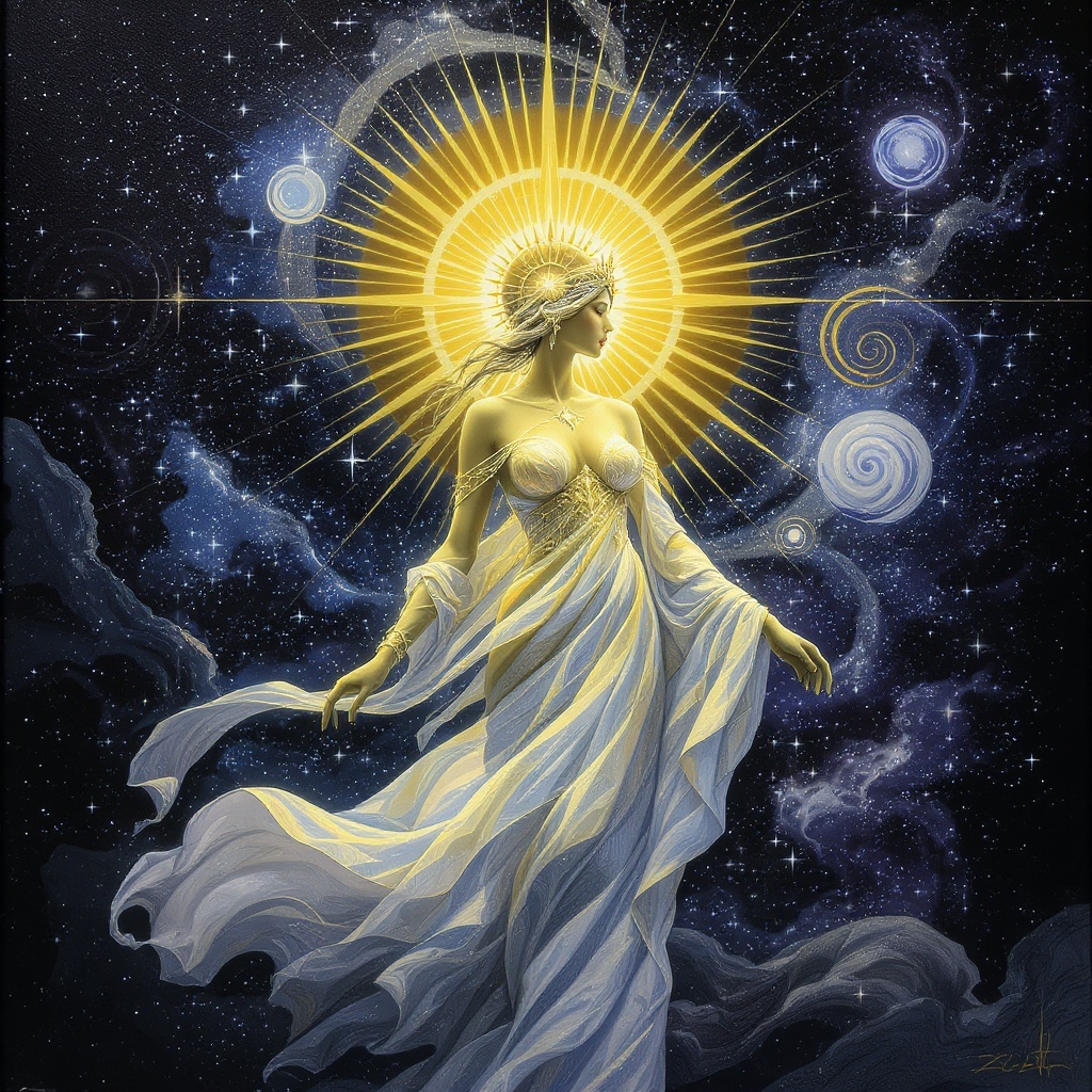 Sky / Sun / Star Goddess (Nut, Amaterasu, Ishtar) illustration